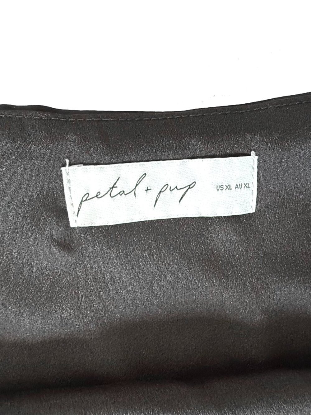 Petal & Pup Clare One-Shoulder Midi Satin Dress - Picture 7 of 8